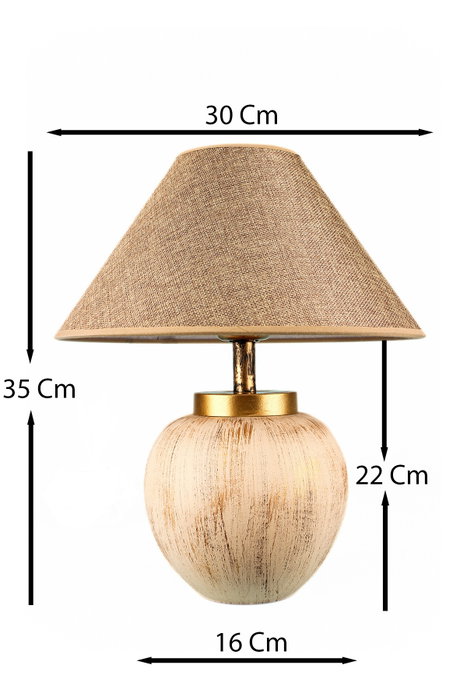 Opviq BK011 Lámpara de Mesa de Cerámica Beige Opviq BK011 Lámpara de Mesa de Cerámica Beige